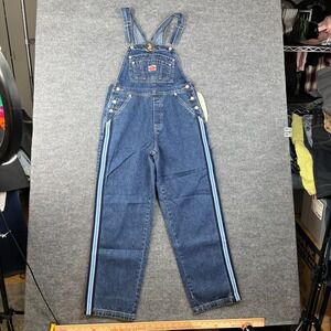 VTG 90s Revolt Overalls Women's Medium Denim Blue Striped Classic NWT - 32X28.5